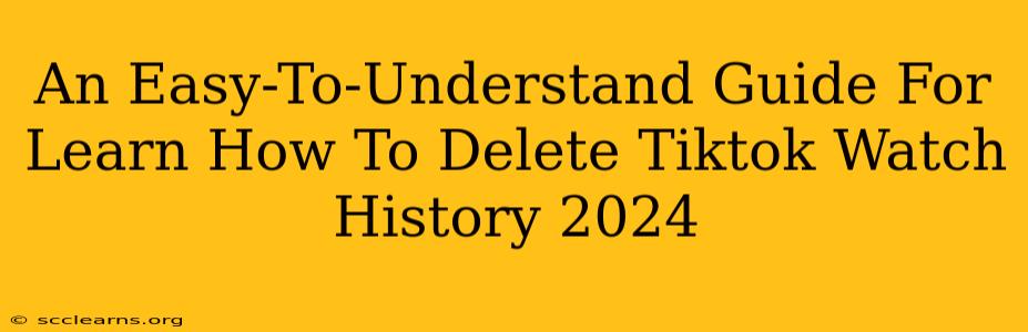 An Easy-To-Understand Guide For Learn How To Delete Tiktok Watch History 2024