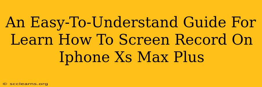 An Easy-To-Understand Guide For Learn How To Screen Record On Iphone Xs Max Plus