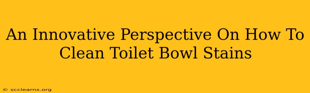 An Innovative Perspective On How To Clean Toilet Bowl Stains