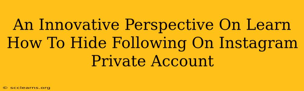 An Innovative Perspective On Learn How To Hide Following On Instagram Private Account