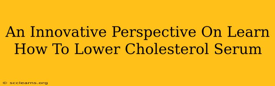 An Innovative Perspective On Learn How To Lower Cholesterol Serum