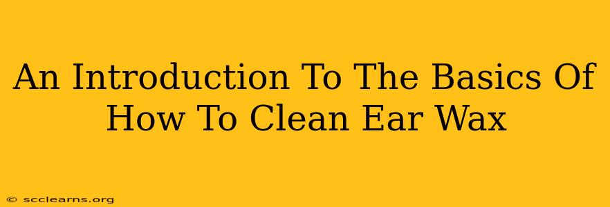 An Introduction To The Basics Of How To Clean Ear Wax