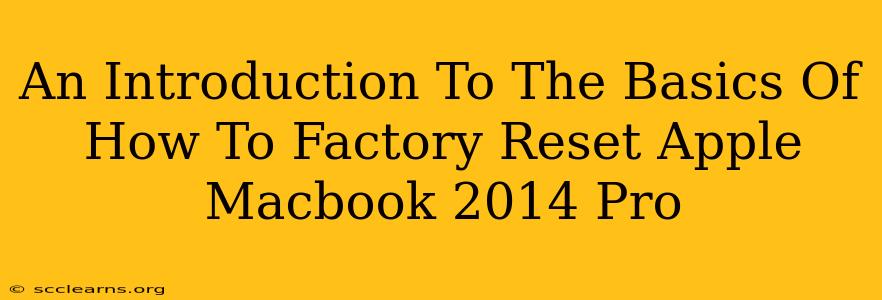 An Introduction To The Basics Of How To Factory Reset Apple Macbook 2014 Pro