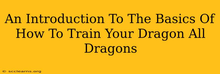 An Introduction To The Basics Of How To Train Your Dragon All Dragons