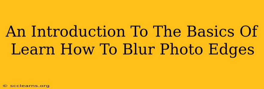 An Introduction To The Basics Of Learn How To Blur Photo Edges