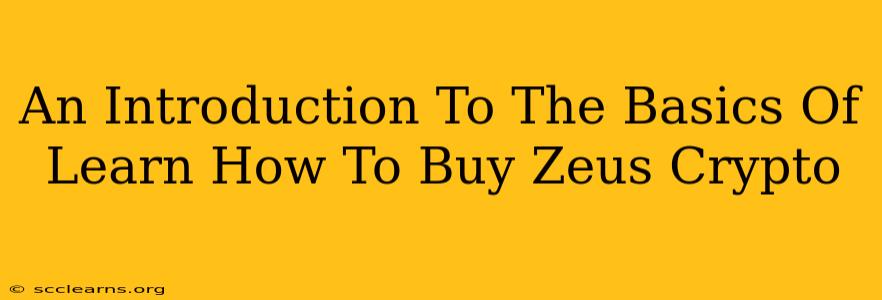 An Introduction To The Basics Of Learn How To Buy Zeus Crypto