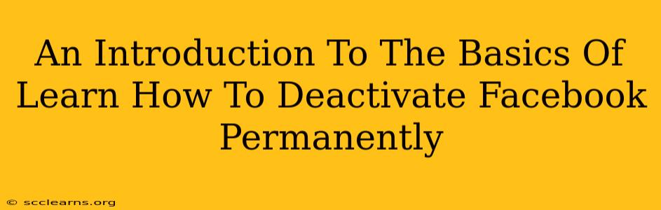 An Introduction To The Basics Of Learn How To Deactivate Facebook Permanently