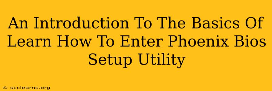 An Introduction To The Basics Of Learn How To Enter Phoenix Bios Setup Utility