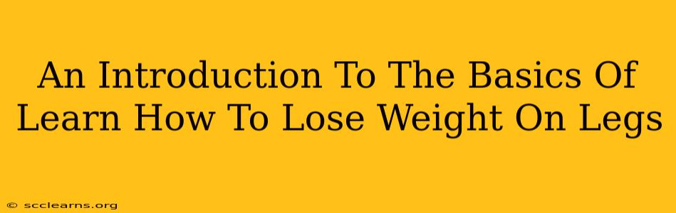 An Introduction To The Basics Of Learn How To Lose Weight On Legs