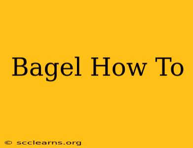 Bagel How To