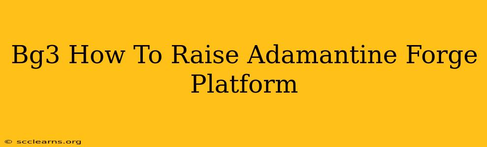 Bg3 How To Raise Adamantine Forge Platform