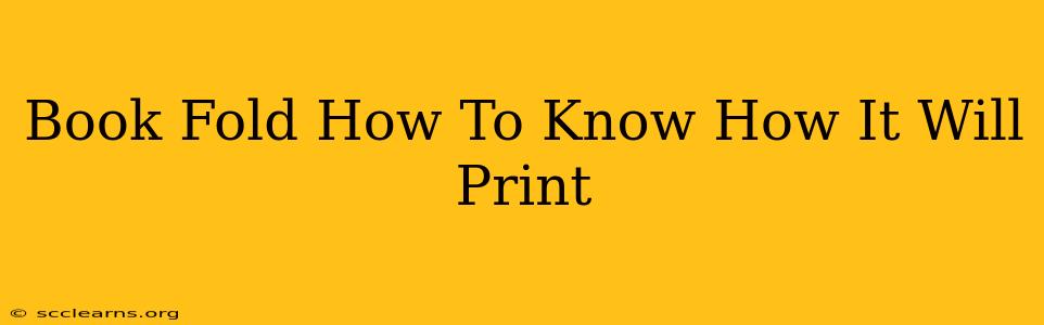 Book Fold How To Know How It Will Print