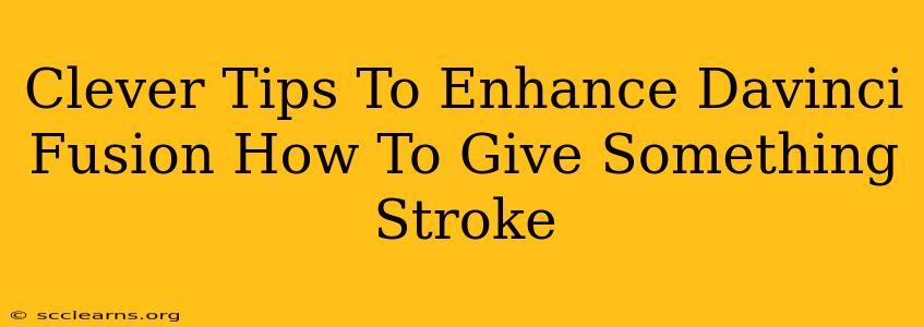 Clever Tips To Enhance Davinci Fusion How To Give Something Stroke