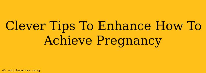 Clever Tips To Enhance How To Achieve Pregnancy