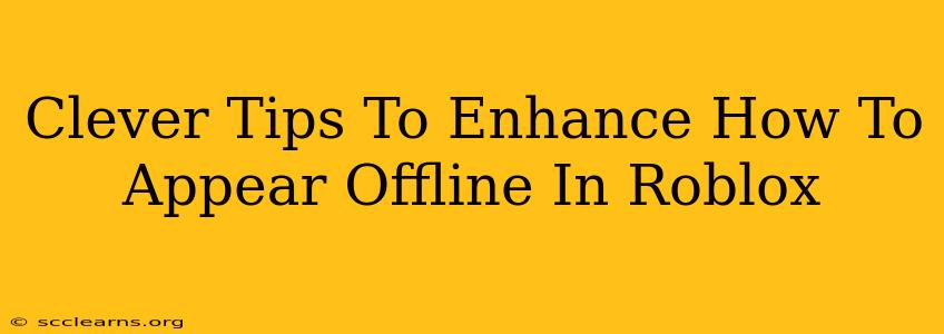 Clever Tips To Enhance How To Appear Offline In Roblox