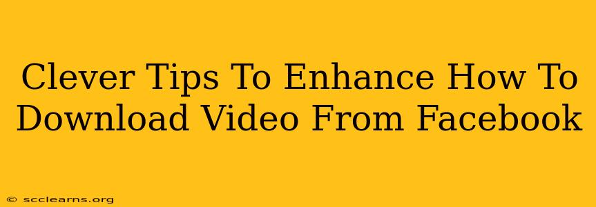 Clever Tips To Enhance How To Download Video From Facebook