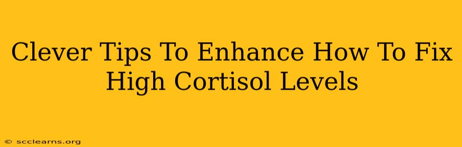 Clever Tips To Enhance How To Fix High Cortisol Levels