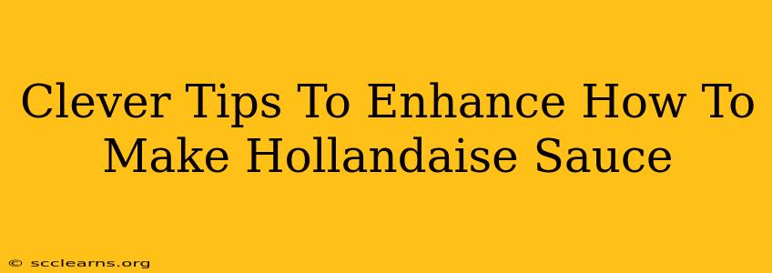 Clever Tips To Enhance How To Make Hollandaise Sauce