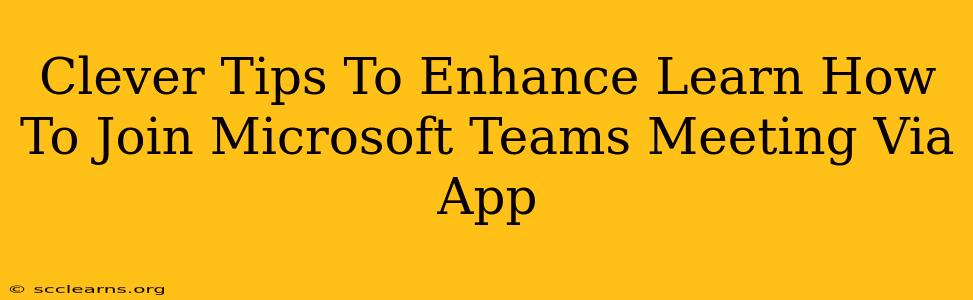 Clever Tips To Enhance Learn How To Join Microsoft Teams Meeting Via App