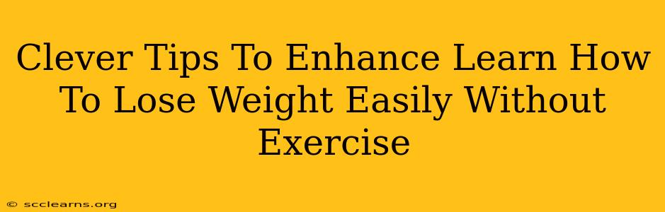 Clever Tips To Enhance Learn How To Lose Weight Easily Without Exercise