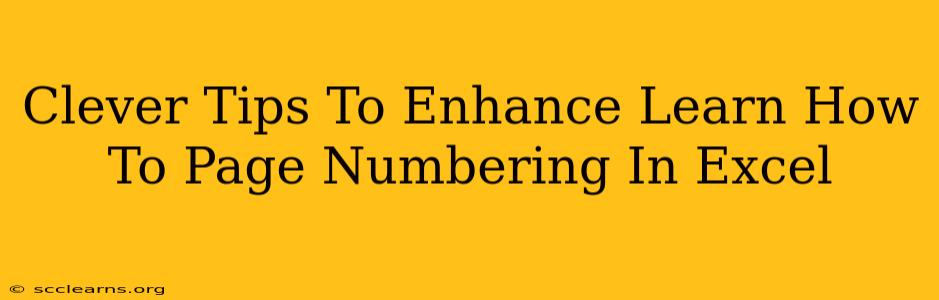 Clever Tips To Enhance Learn How To Page Numbering In Excel