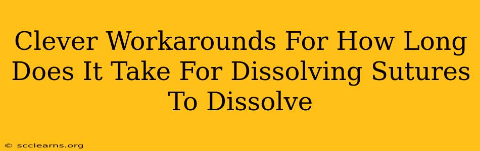 Clever Workarounds For How Long Does It Take For Dissolving Sutures To Dissolve