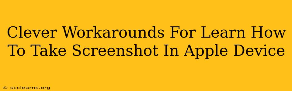 Clever Workarounds For Learn How To Take Screenshot In Apple Device