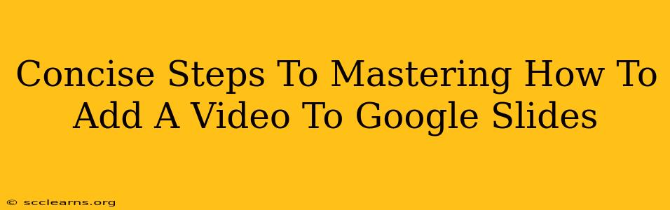 Concise Steps To Mastering How To Add A Video To Google Slides