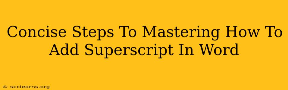 Concise Steps To Mastering How To Add Superscript In Word