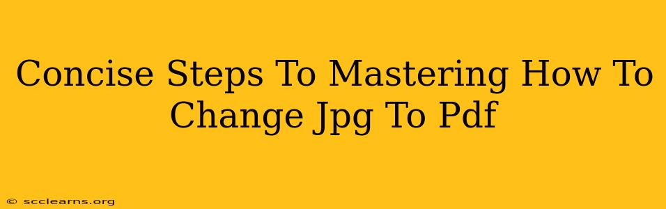 Concise Steps To Mastering How To Change Jpg To Pdf