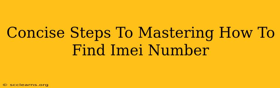 Concise Steps To Mastering How To Find Imei Number