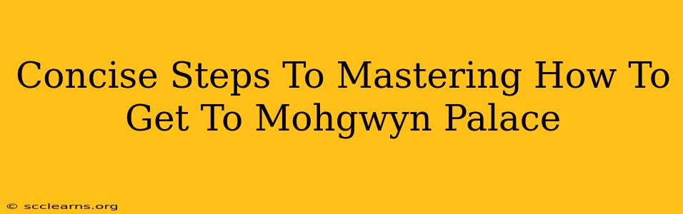 Concise Steps To Mastering How To Get To Mohgwyn Palace