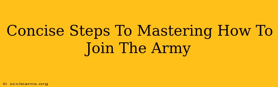 Concise Steps To Mastering How To Join The Army