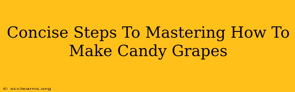 Concise Steps To Mastering How To Make Candy Grapes