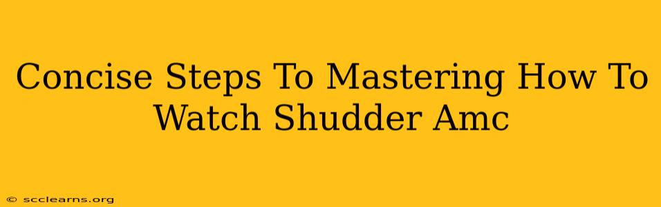 Concise Steps To Mastering How To Watch Shudder Amc