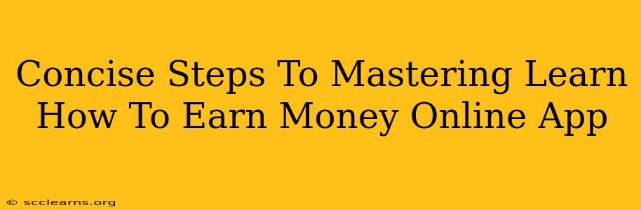 Concise Steps To Mastering Learn How To Earn Money Online App