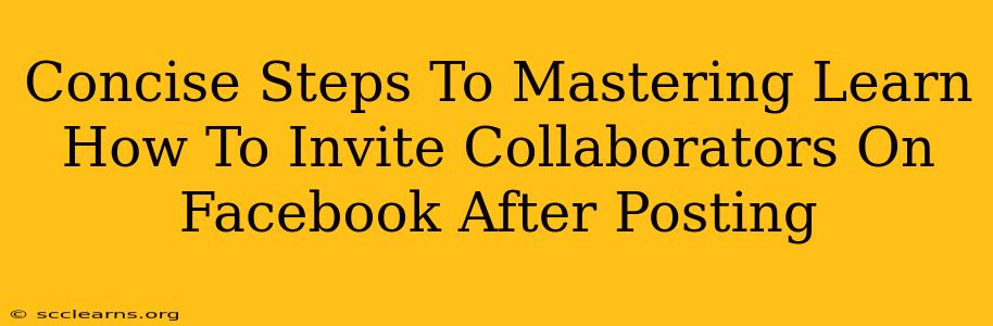 Concise Steps To Mastering Learn How To Invite Collaborators On Facebook After Posting