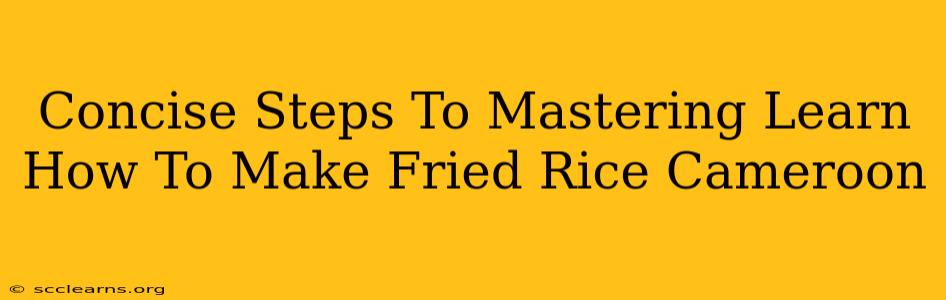 Concise Steps To Mastering Learn How To Make Fried Rice Cameroon