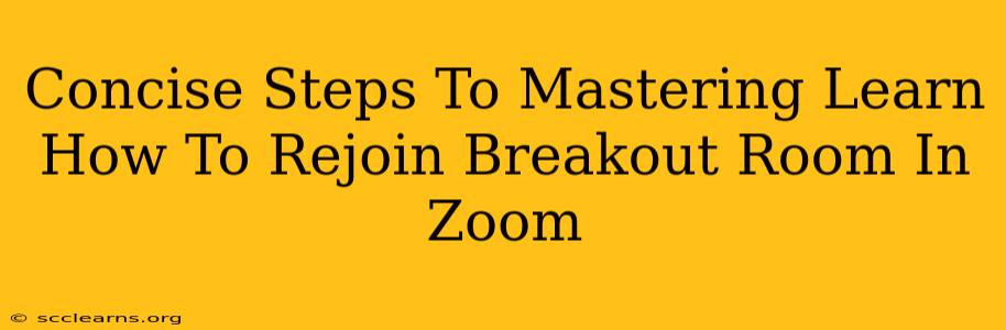 Concise Steps To Mastering Learn How To Rejoin Breakout Room In Zoom