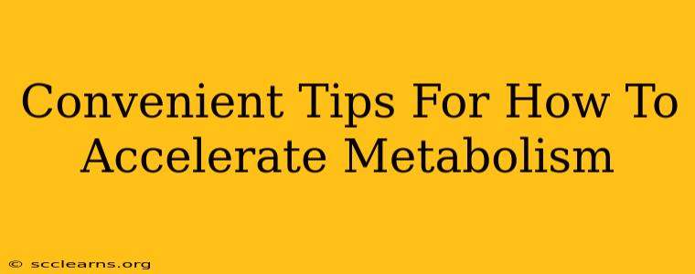 Convenient Tips For How To Accelerate Metabolism