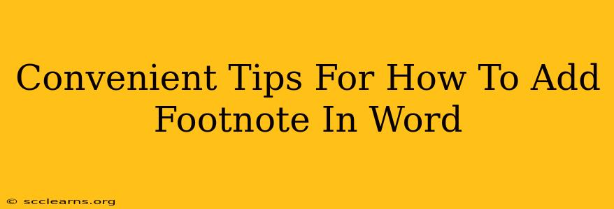 Convenient Tips For How To Add Footnote In Word