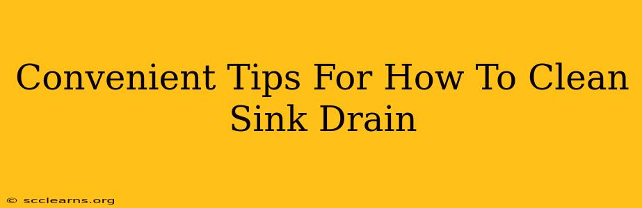 Convenient Tips For How To Clean Sink Drain