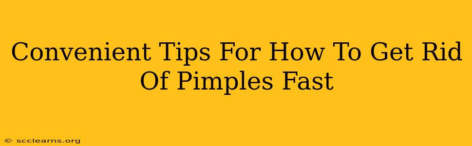 Convenient Tips For How To Get Rid Of Pimples Fast