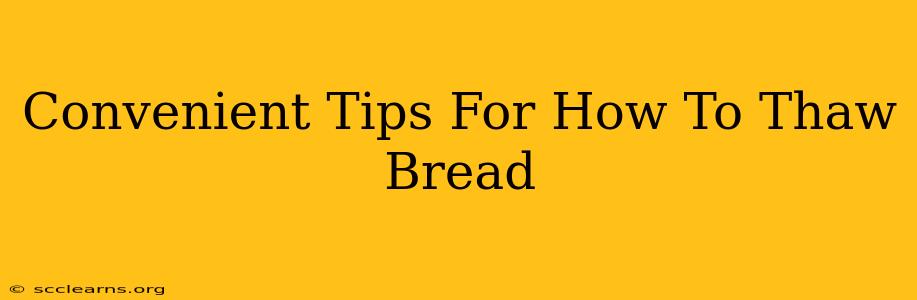 Convenient Tips For How To Thaw Bread