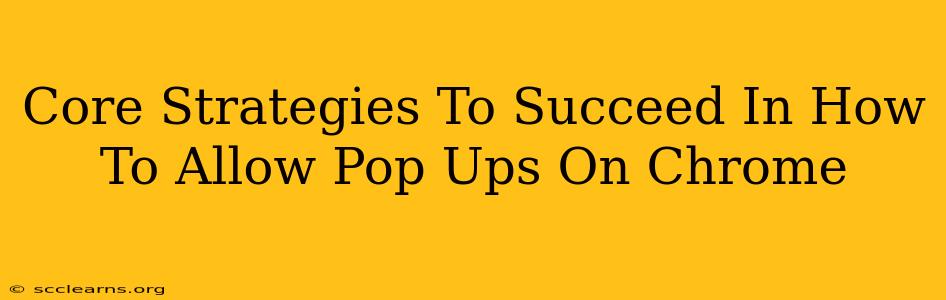 Core Strategies To Succeed In How To Allow Pop Ups On Chrome