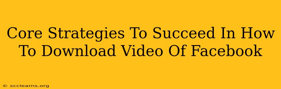 Core Strategies To Succeed In How To Download Video Of Facebook