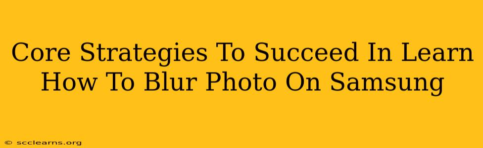 Core Strategies To Succeed In Learn How To Blur Photo On Samsung