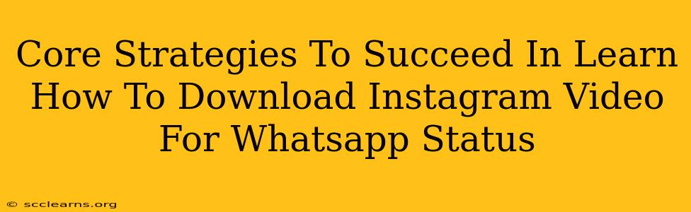 Core Strategies To Succeed In Learn How To Download Instagram Video For Whatsapp Status