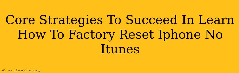 Core Strategies To Succeed In Learn How To Factory Reset Iphone No Itunes