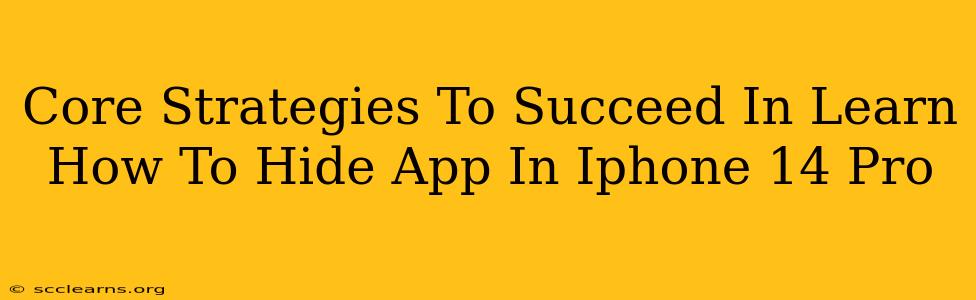 Core Strategies To Succeed In Learn How To Hide App In Iphone 14 Pro